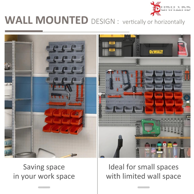 Efficient 44 Piece Wall Tool Storage Solution