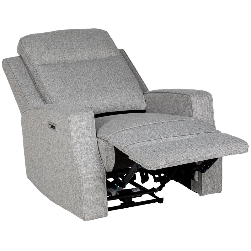 Electric Reclining Chair with USB Port and Footrest - 150° Grey Comfort for Your Living Room