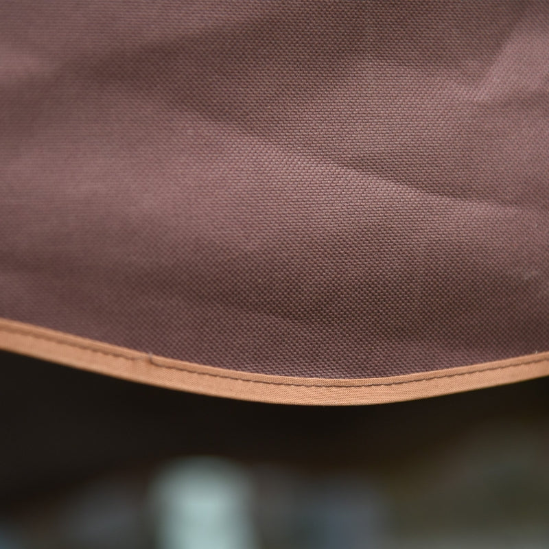 Brown 3-Seater Outdoor Swing Chair with Adjustable Canopy and Padded Cushions