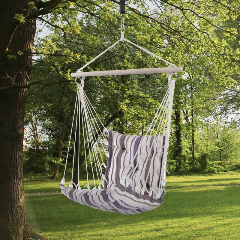 Brown Hanging Rope Garden Hammock Chair