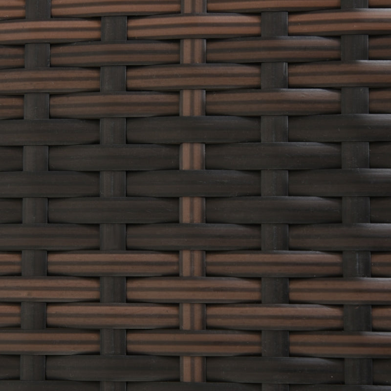 Brown Rattan Sun Lounger Set with Cushions - Outdoor Garden Furniture