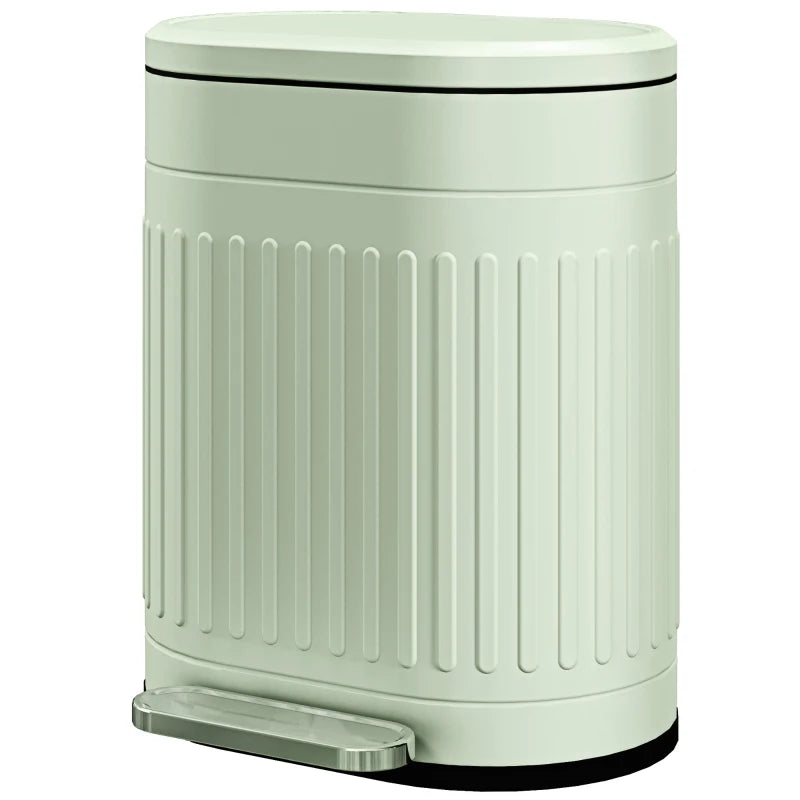 Light Green 20L Metal Kitchen Bin with Soft-Close Lid - Stylish & Durable Waste Container for Home & Office