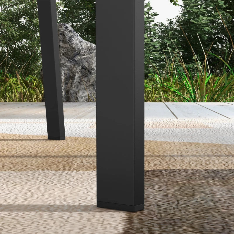 Black Metal Garden Chair Set - 2 Pack