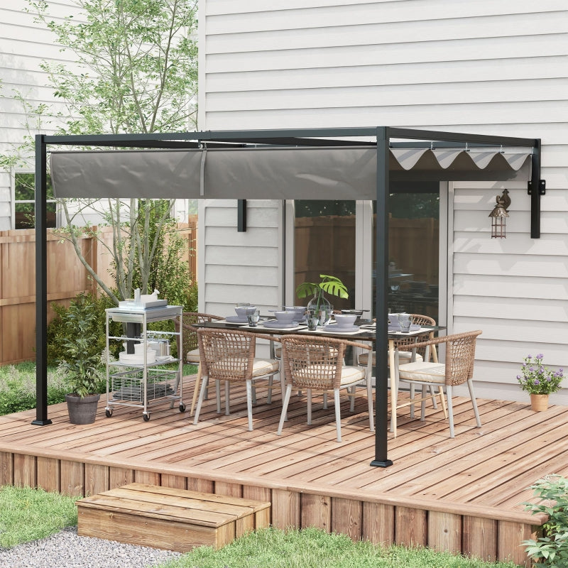3m x 4m Lean-To Metal Pergola