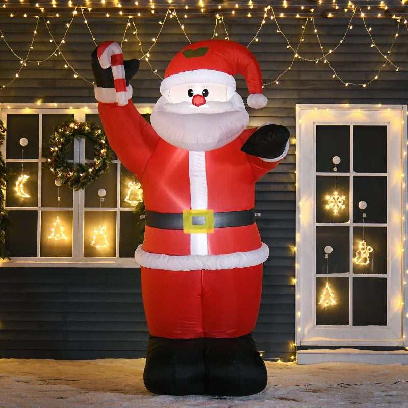 Inflatable Christmas Santa Claus Yard Decoration - Air Blown Holiday Decor for Outdoor Festivities