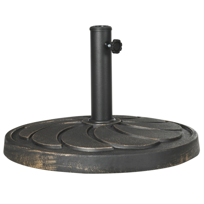 Bronze Round Garden Umbrella Stand Weight - 18kg