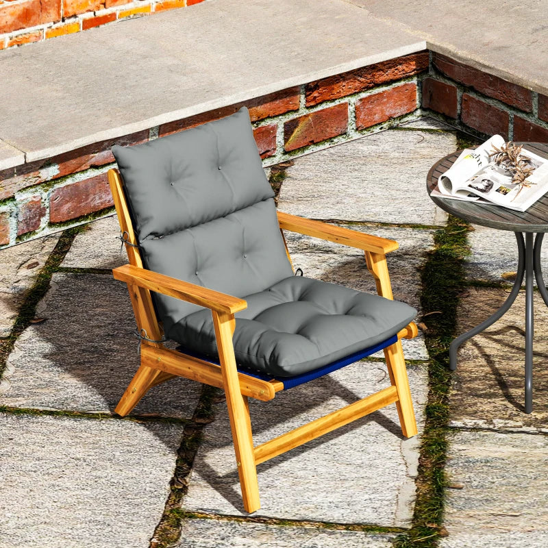 Padded Seat Cushion for 115 x 56cm Rocking Chair - Light Grey