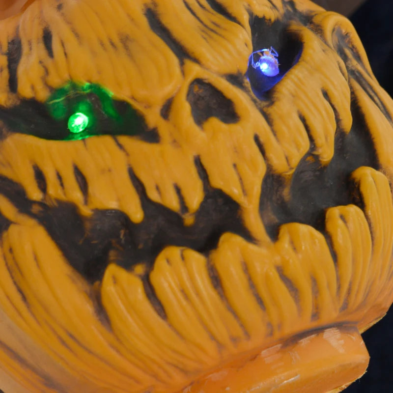 6'2" Halloween Witch Animatronic with Broomstick & Glowing Eyes - Spooky Outdoor Decoration for Haunted House