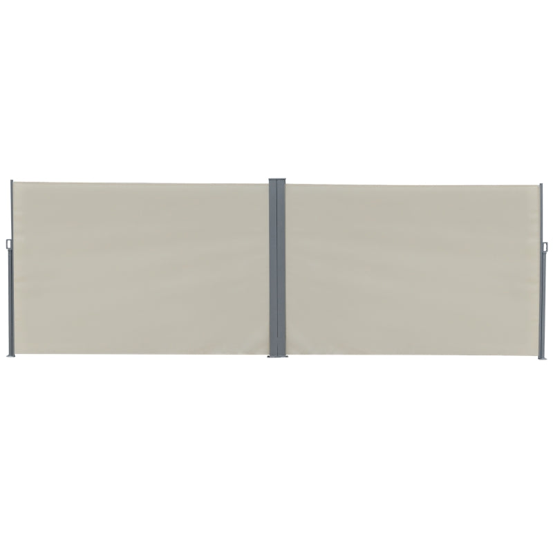 Cream White 6m x 2m Retractable Side Awning