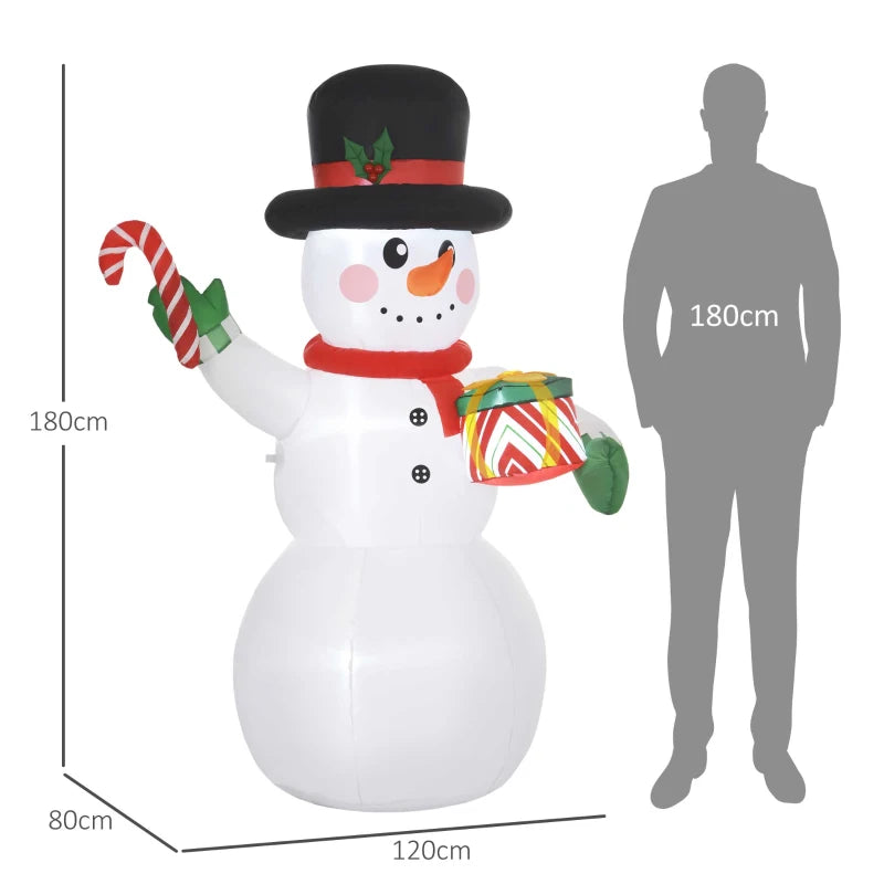 6ft Inflatable Christmas Snowman with Accessories - Festive Holiday Decor for Outdoor Yard Display