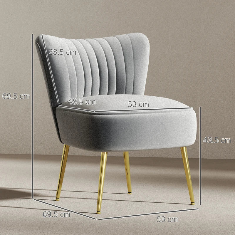Stylish Grey Velvet-Feel Tub Accent Chair for Modern Living Spaces