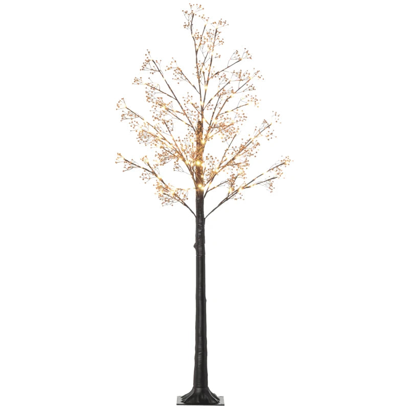 6ft Artificial Gypsophila Blossom Tree with 96 Warm White LED Lights - Perfect for Weddings, Parties, Indoor & Outdoor Decor