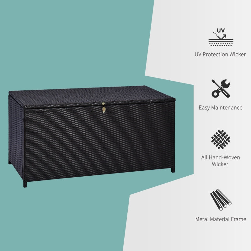 Dark Brown Rattan Storage Box