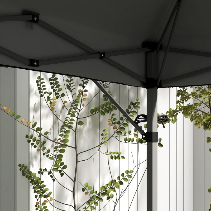 Adjustable 5x3m Pop-Up Gazebo Set - Grey