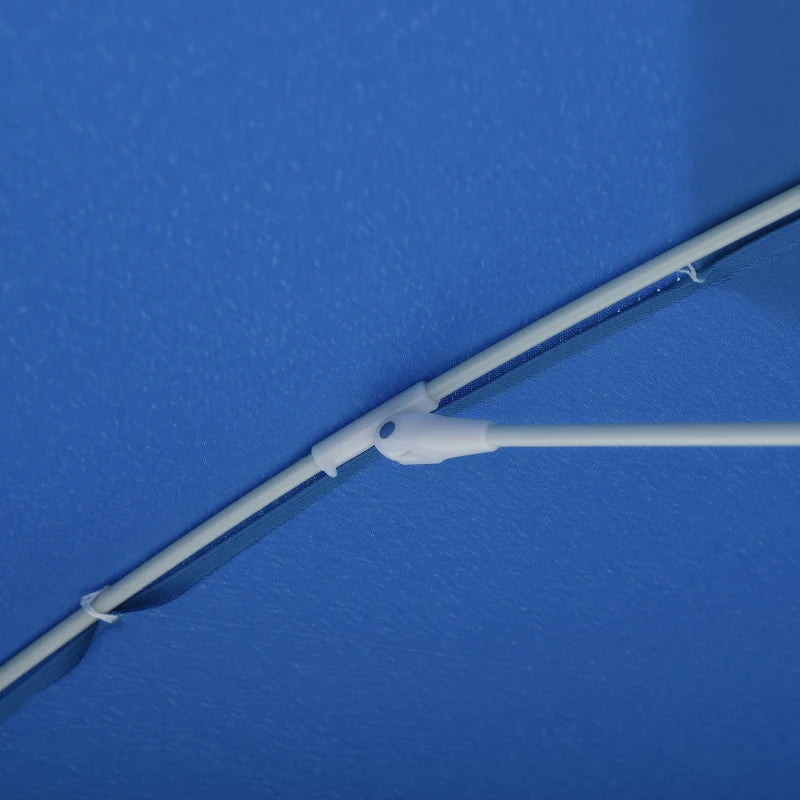 Blue Portable Beach Umbrella with Tilt and Adjustable Height