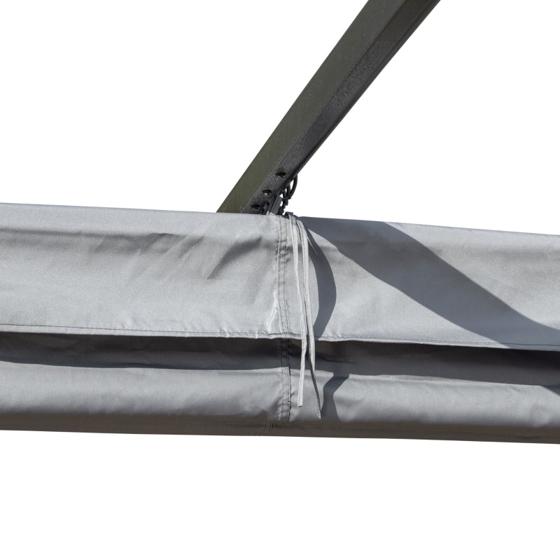 Steel Gazebo With Grey Canopy