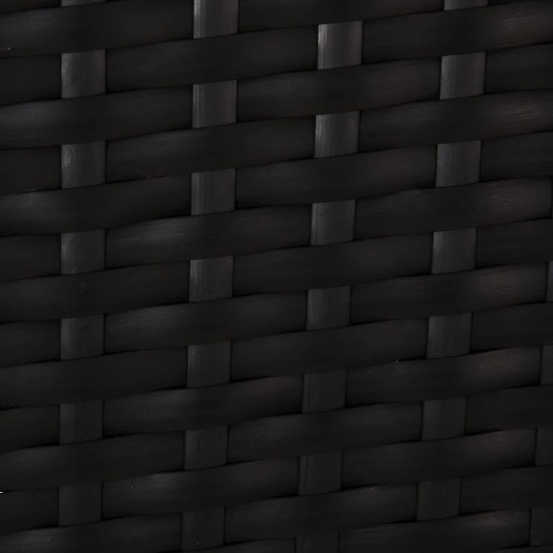 Deep Coffee Rattan Armchair Set with Cushions