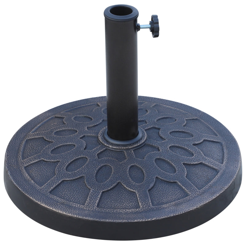 Bronze Tone 13kg Resin Umbrella Stand for 38mm/48mm Poles