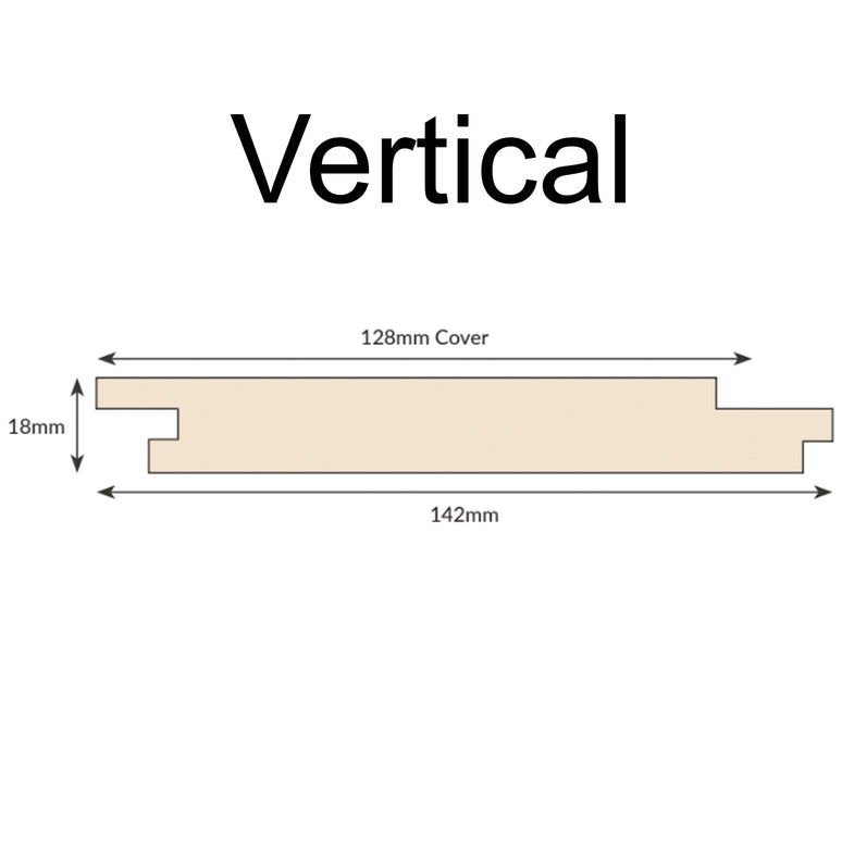 Accoya 145mm x 18mm Shadow Gap Cladding