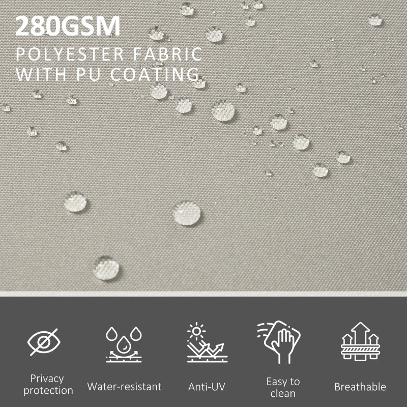 Beige 6m x 1.6m Pull Out Side Awning