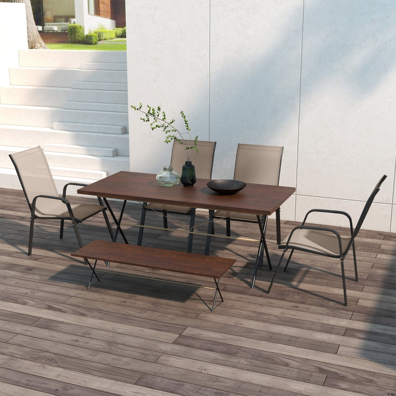 Grey Stackable Mesh Seat Chairs Set of 4