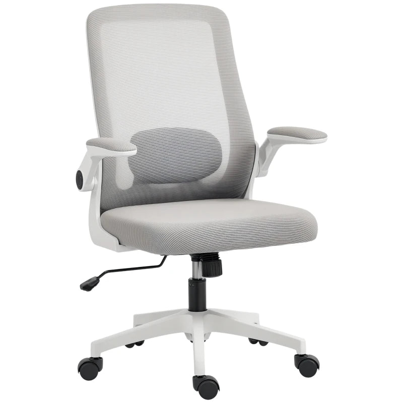 Ergonomic Mesh Back Adjustable Office Chair in Grey - Comfortable, Breathable Design for Home & Office Use
