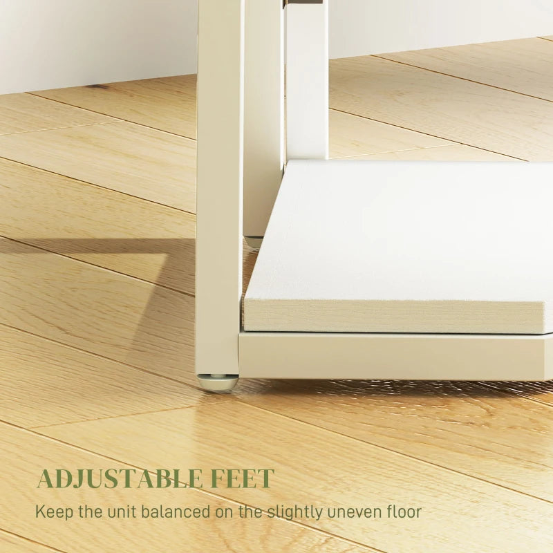 Stylish Five-Tier Corner Shelf in White - Space-Saving Storage Solution for Home Decor and Organization