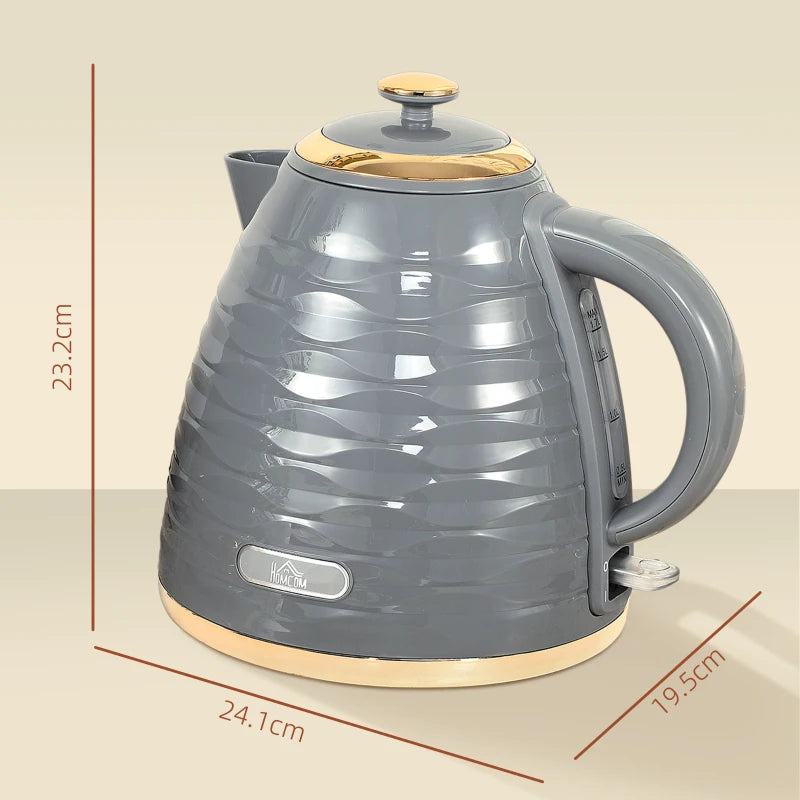 3kW Rapid Boil Grey Honeycomb Kettle - Stylish, Fast Boiling Electric Kettle for Home & Kitchen