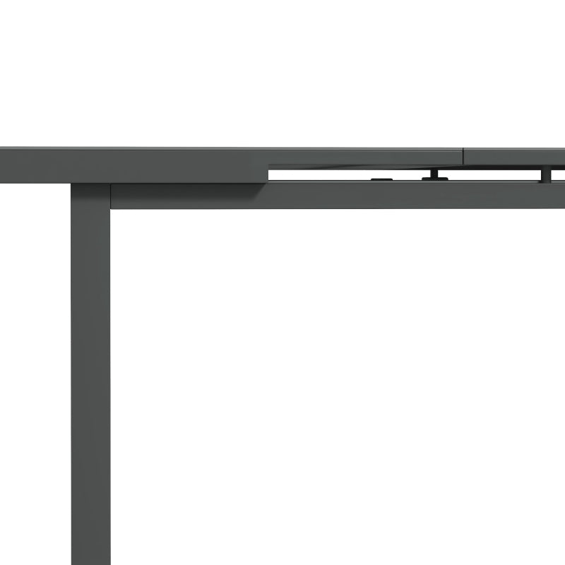 Aluminium Extendable Outdoor Dining Table - Charcoal Grey, Seats 6-8