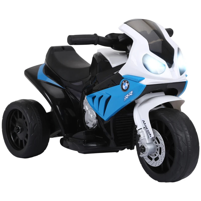 Electric Motorbike for Kids Ride On BMW Style with Headlights Music 6V Blue