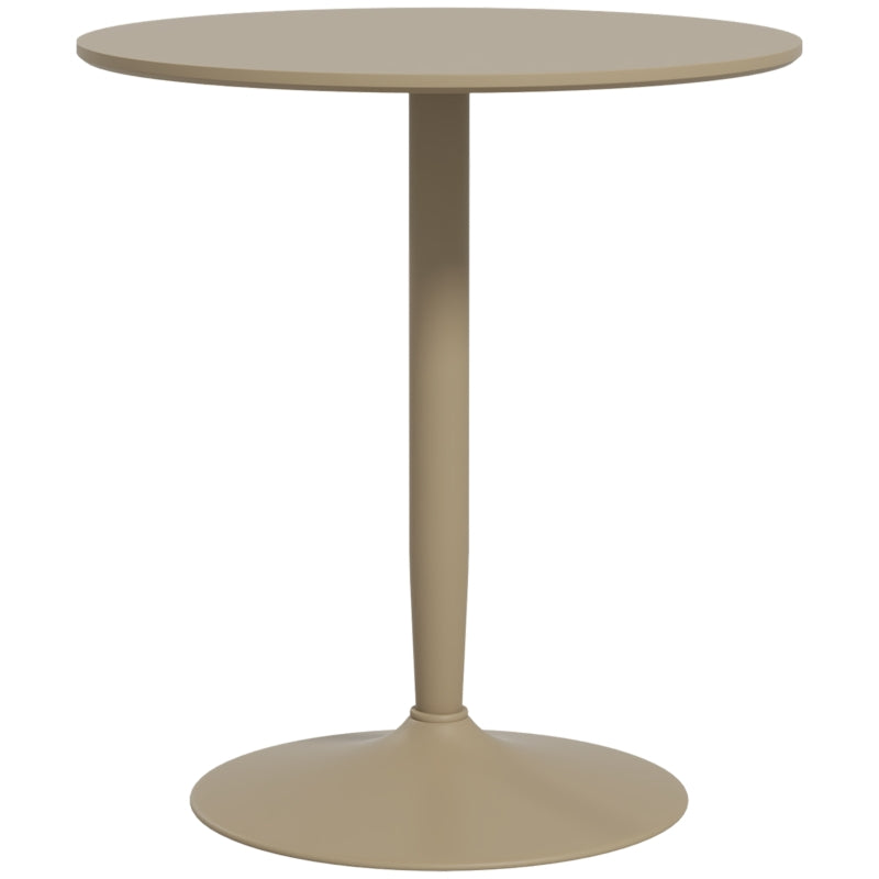 Minimalistic 75H x Φ70cm Light Brown Two-Person Dining Table - Modern Design for Small Spaces