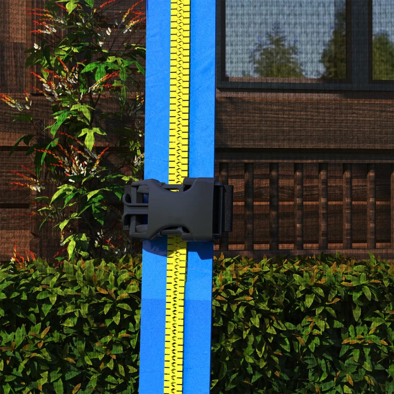 8ft Outdoor Trampoline with Safety Enclosure Net and Steel Frame for Kids