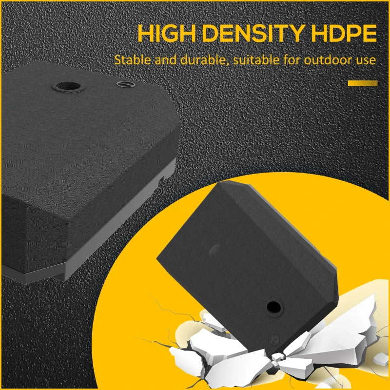 Black Cantilever Umbrella Base with Wheels