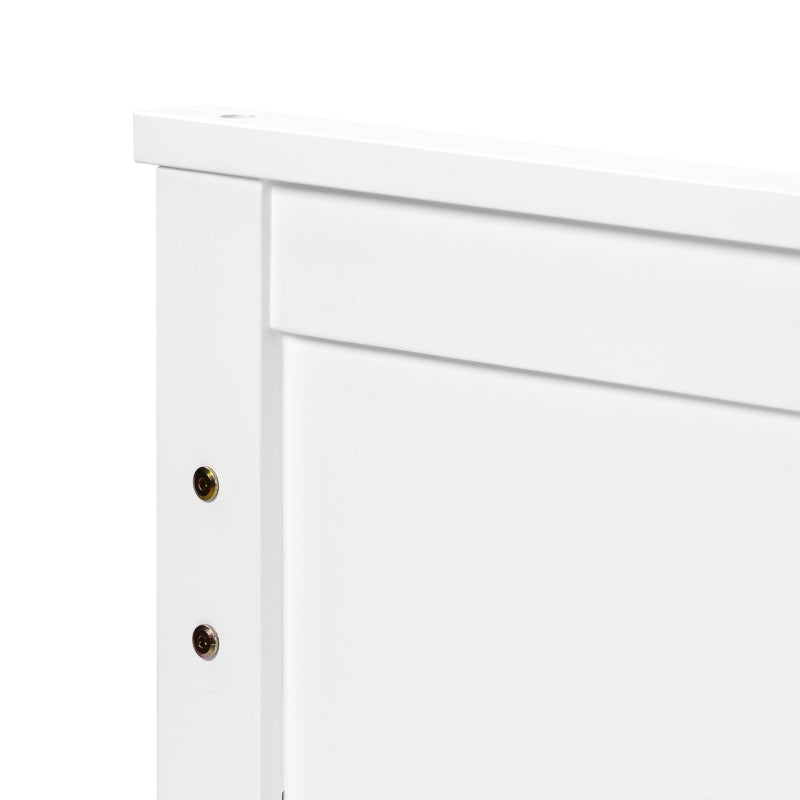 Wooden Solid Pine Divan Storage Bed with Drawers - Single 3ft, 196x100x82 cm, Stylish White Finish