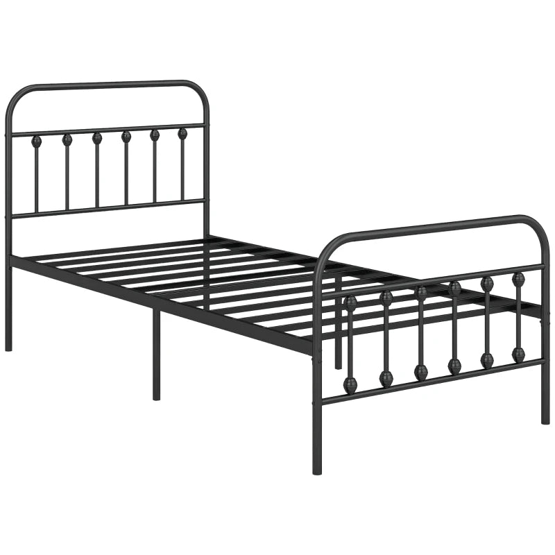 Minimalistic Black Metal Bed Frame - Stylish, Durable, Modern Design for Twin, Full, Queen, King Size Beds