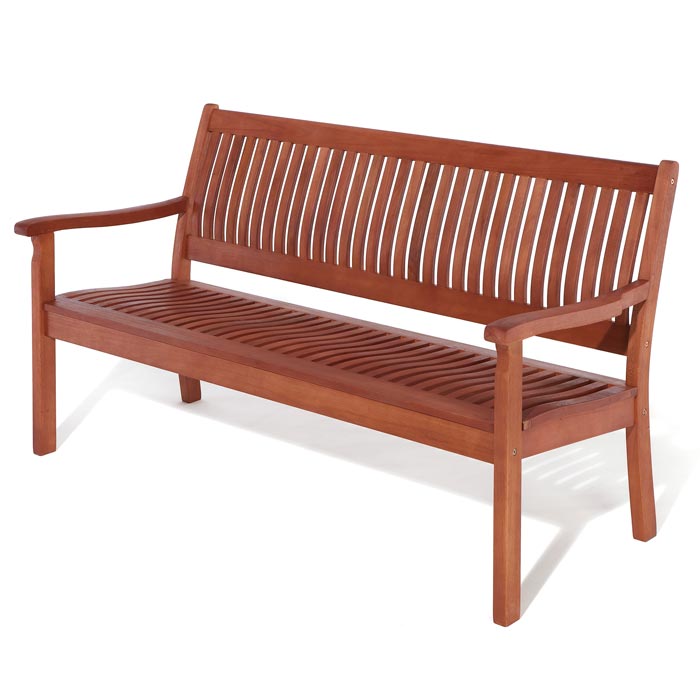 Outdoor Wooden Bench 1.5m - Weatherproof