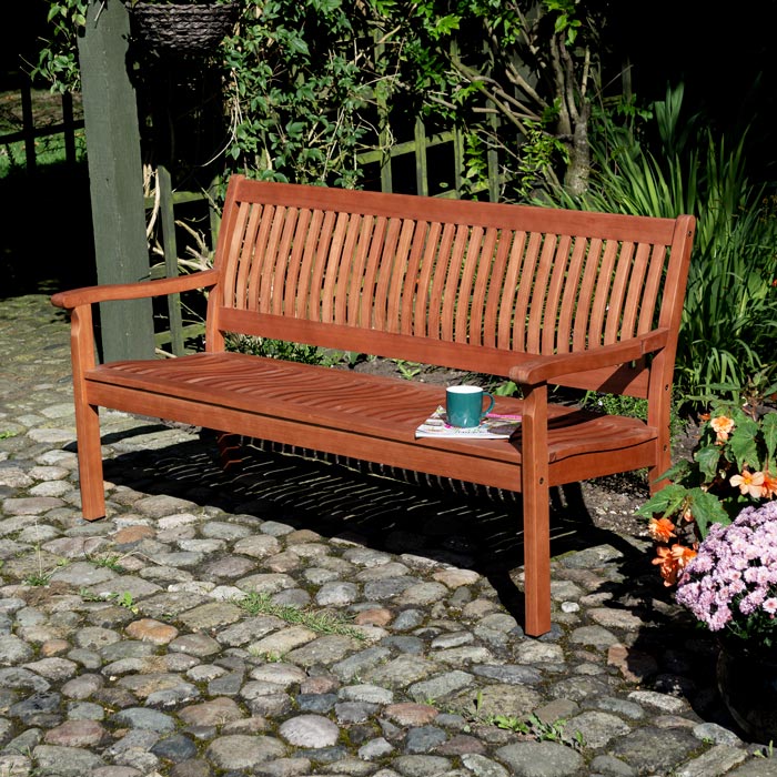Outdoor Wooden Bench 1.5m - Weatherproof