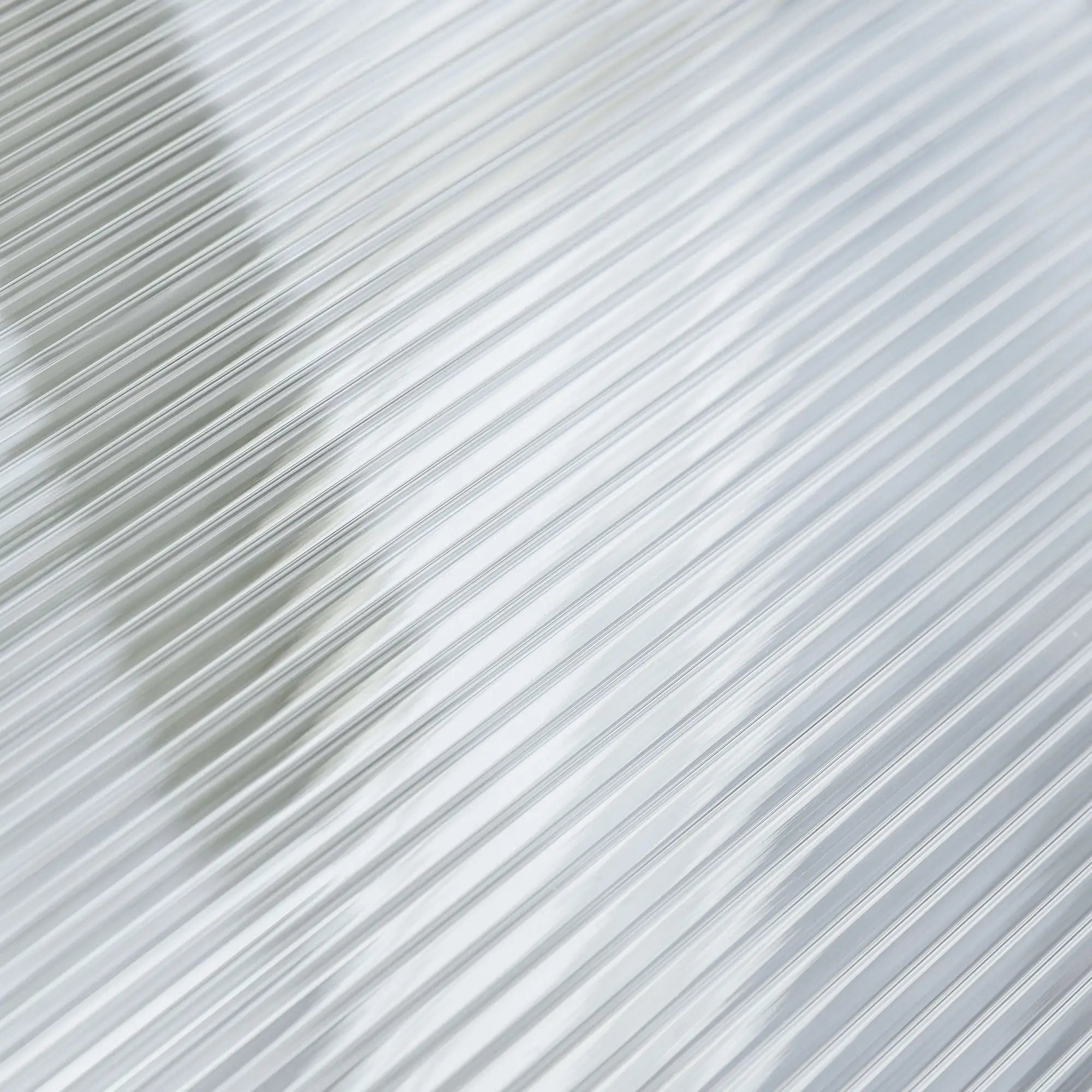 100 x 75cm Clear Front/Back Door Canopy - Aluminium Rigid Plastic Polycarbonate Rain Shelter