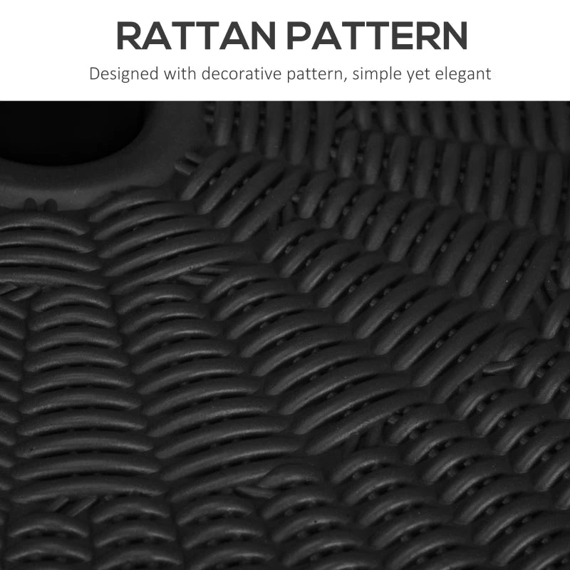 Black Rattan-Effect Parasol Base - 29kg