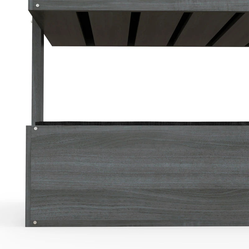Grey Four-Tier Wooden Plant Stand