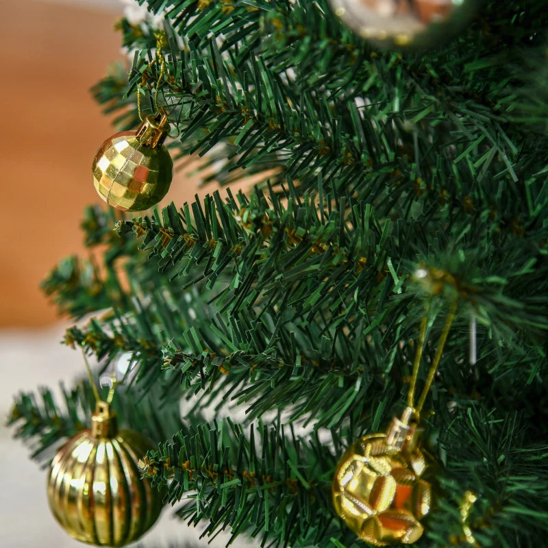 6ft Unlit Pencil Slim Artificial Christmas Tree - Realistic Green Branches with Sturdy Stand for Holiday Decor