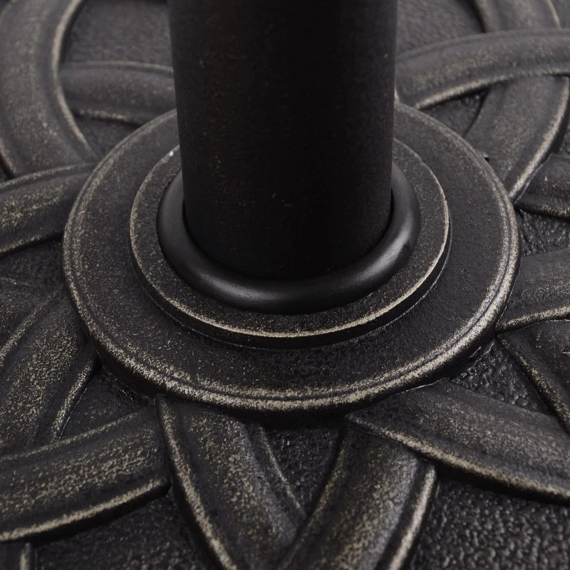 Black Resin Umbrella Base for Garden Parasol - Fits Φ38mm to Φ48mm Pole