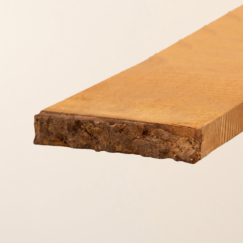 Waney Edge Larch Cladding Boards – 150mm x 22mm Rustic Douglas Fir Timber - Natural Live Edge Exterior Wall Cladding