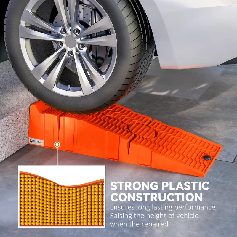 Orange 5 Ton Plastic Car Service Ramps