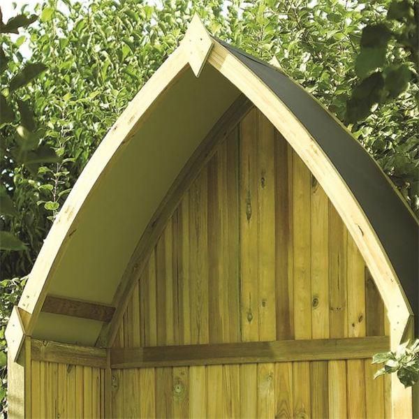 Garden Arbour With Metal Roof & Wooden Frame