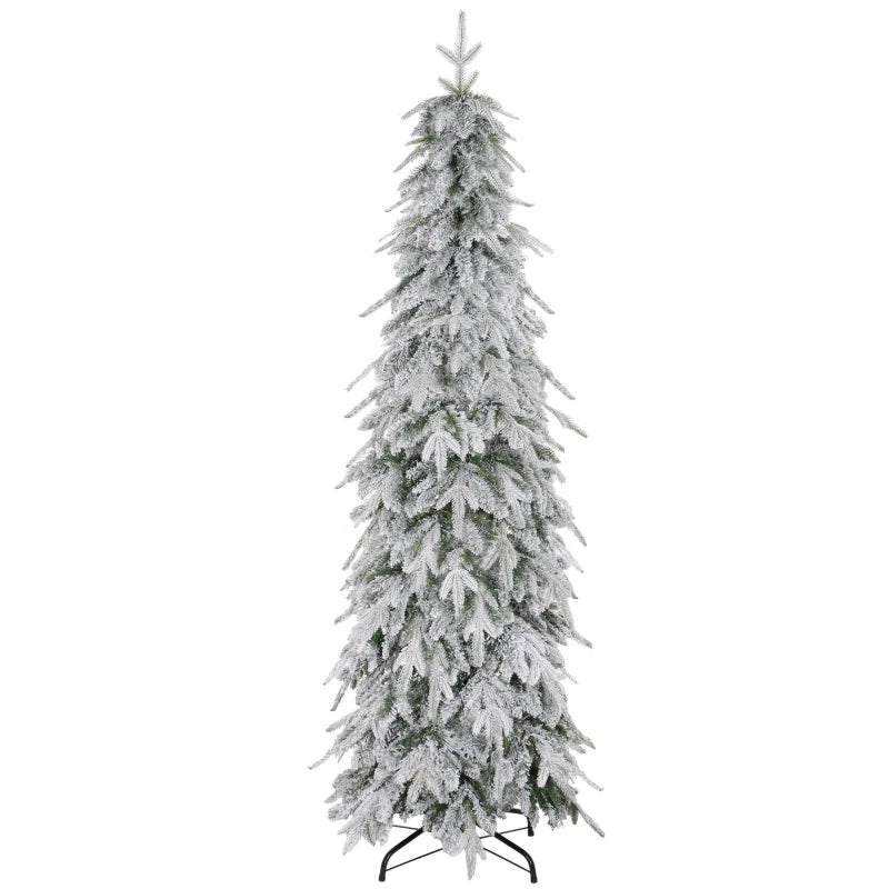 6ft Unlit Artificial Christmas Tree - Snow-Covered Holiday Decor for Festive Home Decoration