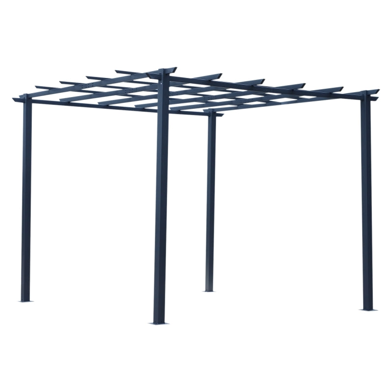 Metal Gazebo With Trellis Sides 3m x 3m