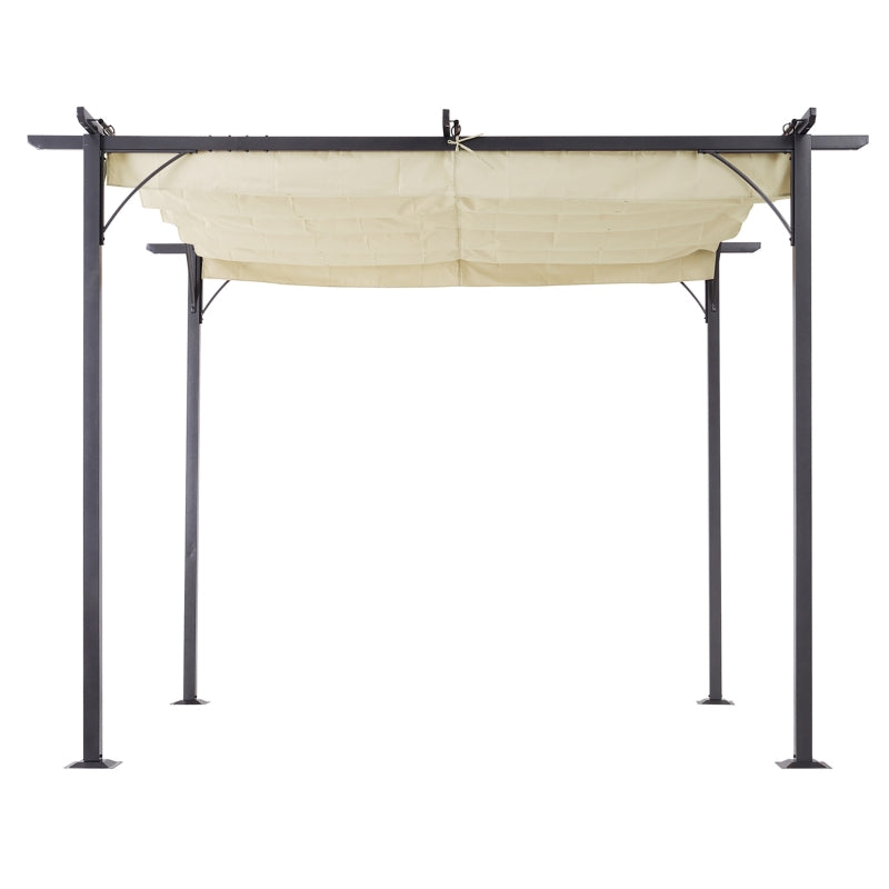 3m x 3m Beige Metal Pergola