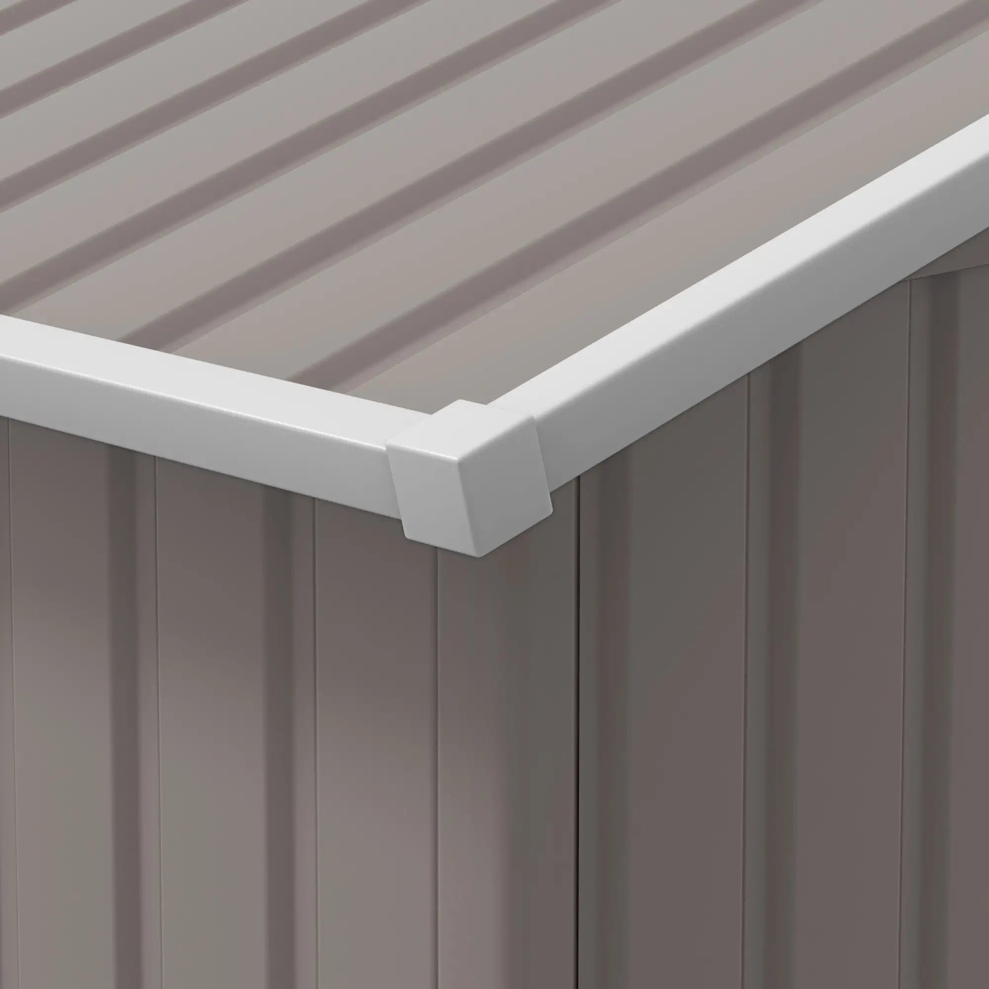 13ft x 11ft Light Grey Metal Shed With Foundation Kit Ventilation & Doors