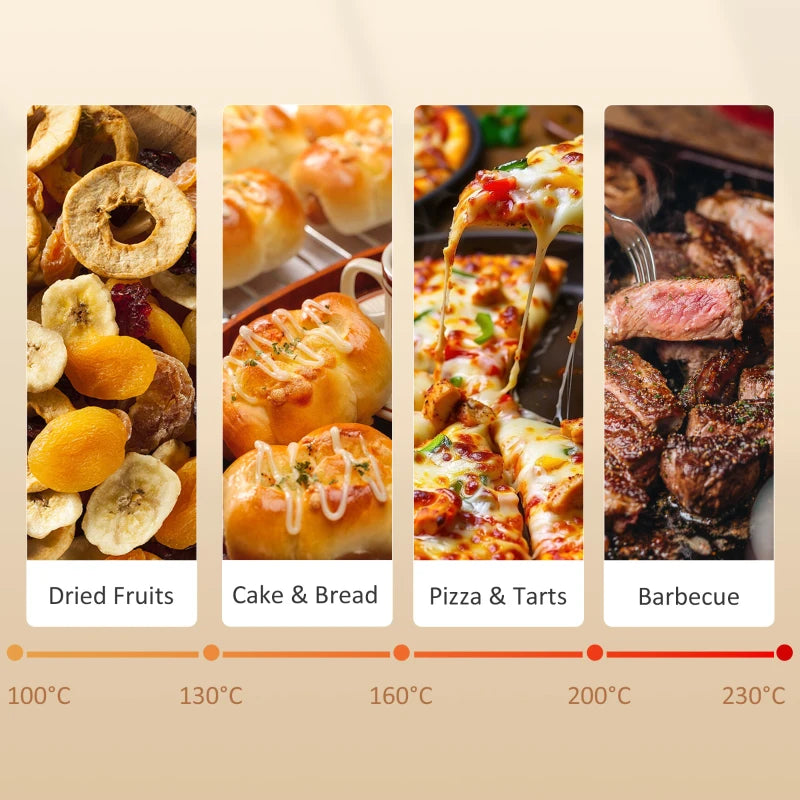 16L Mini Countertop Oven - 1400W Powerful Cooking, Compact Design, Black Finish - Perfect for Small Spaces & Quick Meals